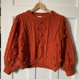 For Love & Lemons Knit Sweater with pompoms